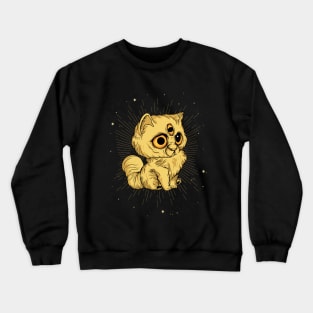 Occult Cat 3 Eyes Kitten Magic Esoteric Crewneck Sweatshirt